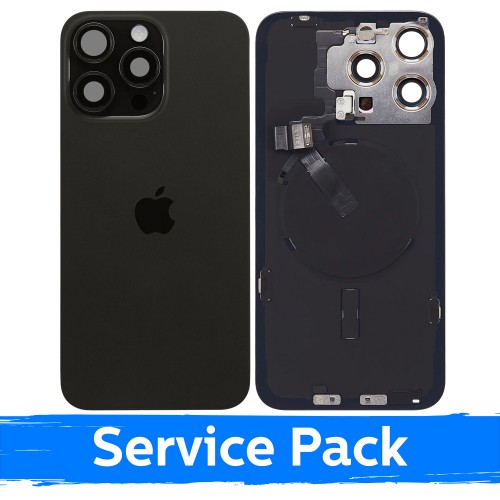Задняя крышка совместимая с Apple iPhone 15 Pro Max / Black Titanium / (Service Pack)