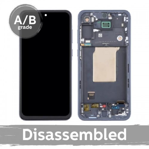 LCD ekraan ühilduv Samsung A556 A55 5G raamiga / Lilac / (9.5/10 lahti võetud)