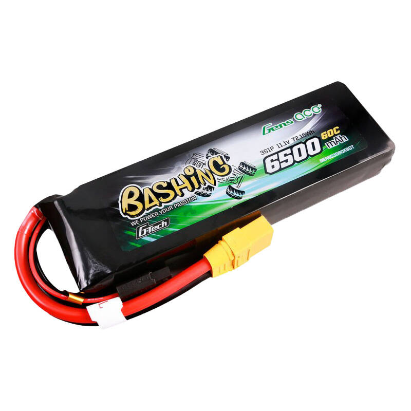 Gens Ace G-Tech 6500 mAh 11,1 V 60C 3S1P Lipo-aku komplekt koos XT90-Bashing-seeriaga