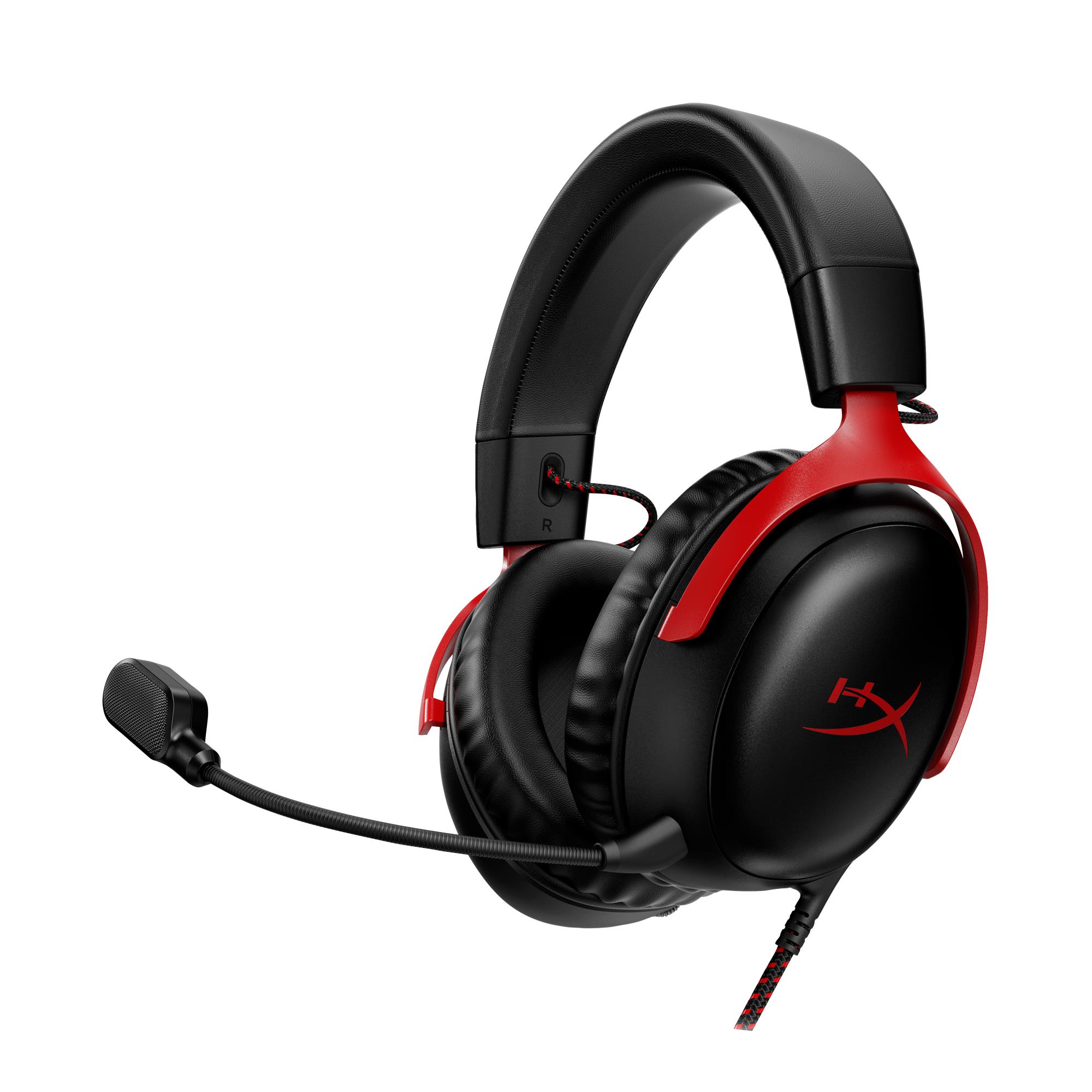 HyperX Cloud III kõrvaklapid mikrofoniga / mustad / punased 727A9AA