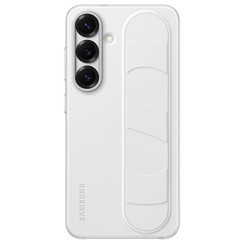 Samsung Standing Grip Case ümbris, sobib mudelile Samsung Galaxy S25, valge