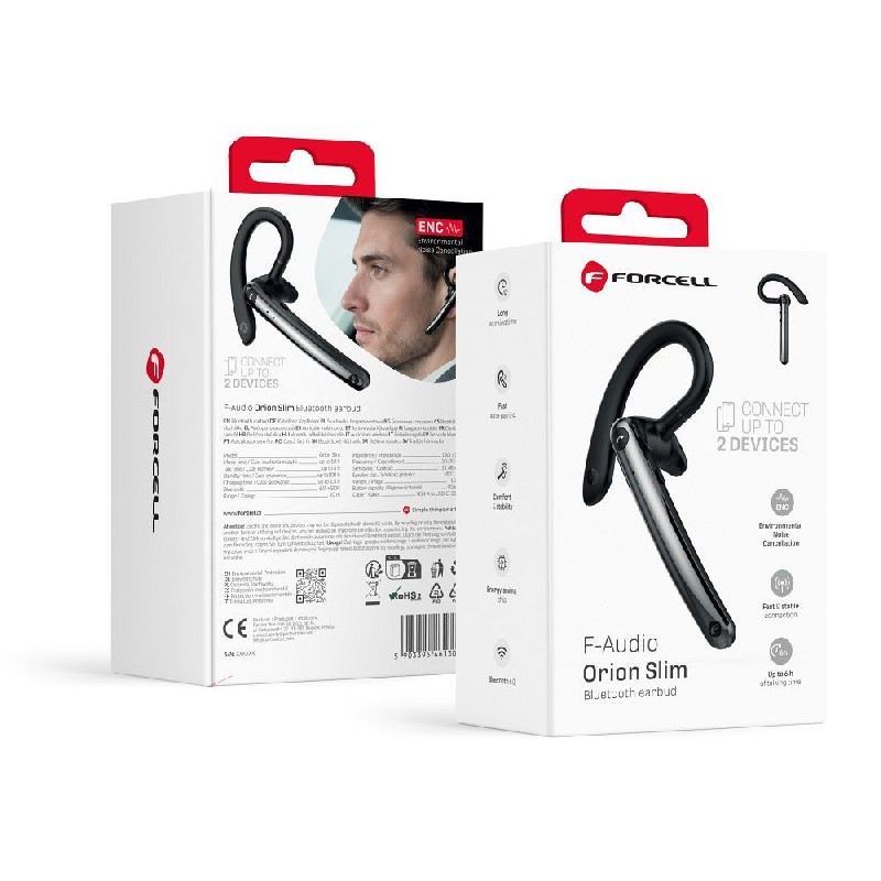 Bluetooth гарнитура Forcell (ENC, Multipoint, BT 6.0 + EDR, 90mah) Orion Slim