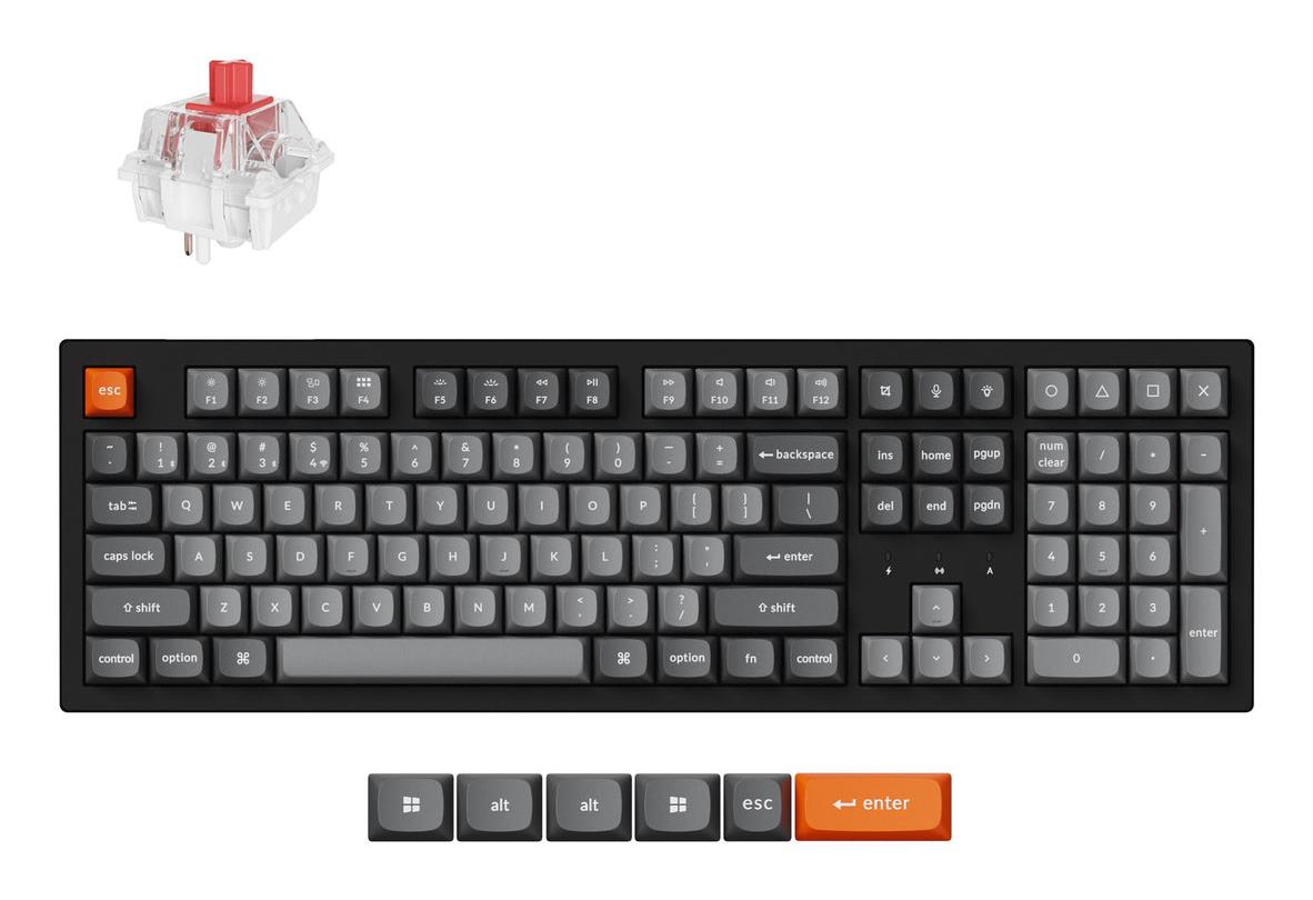 Klaviatuur Keychron WRL K10 Max RGB/Must