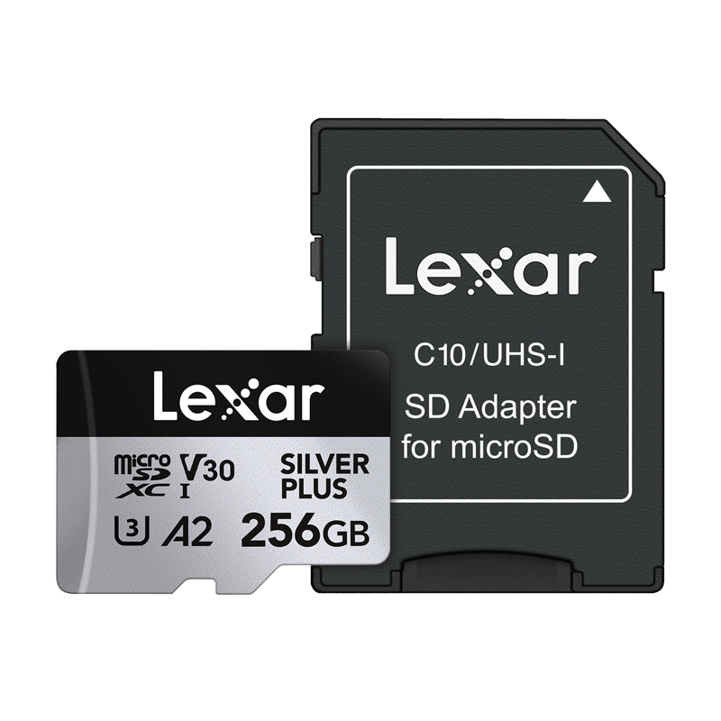 Карта памяти Lexar High-Performance Silver Plus microSDXC 256 ГБ + адаптер