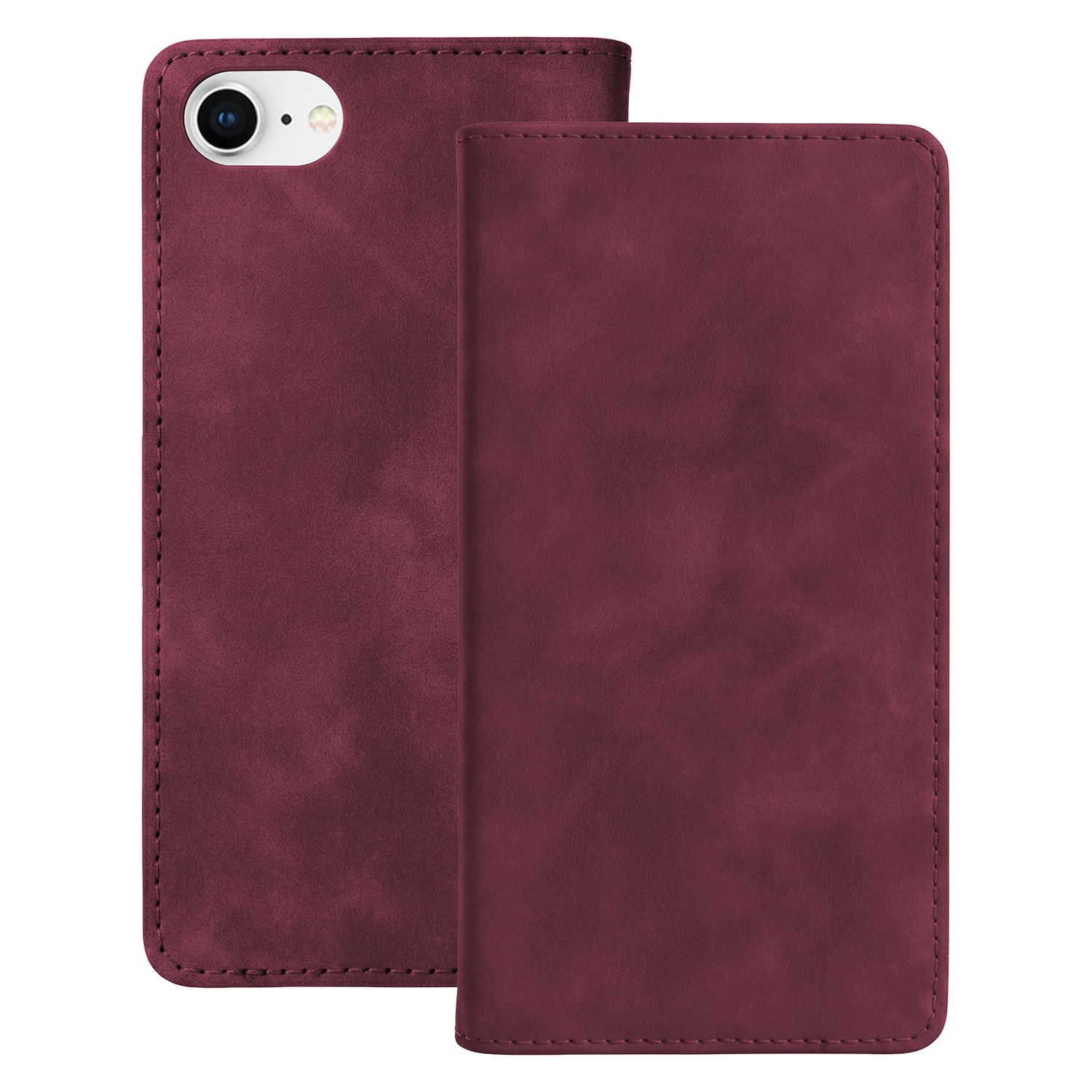 Smart Suede ümbris mudelile iPhone 7 / 8 / SE 2020 / SE 2022, bordoopunane