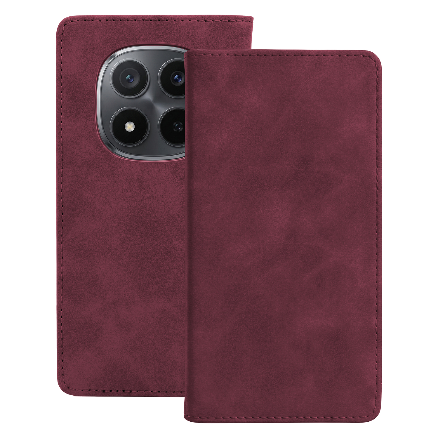 Smart Suede ümbris mudelile Xiaomi Redmi Note 15 Pro Plus 5G, bordoopunane