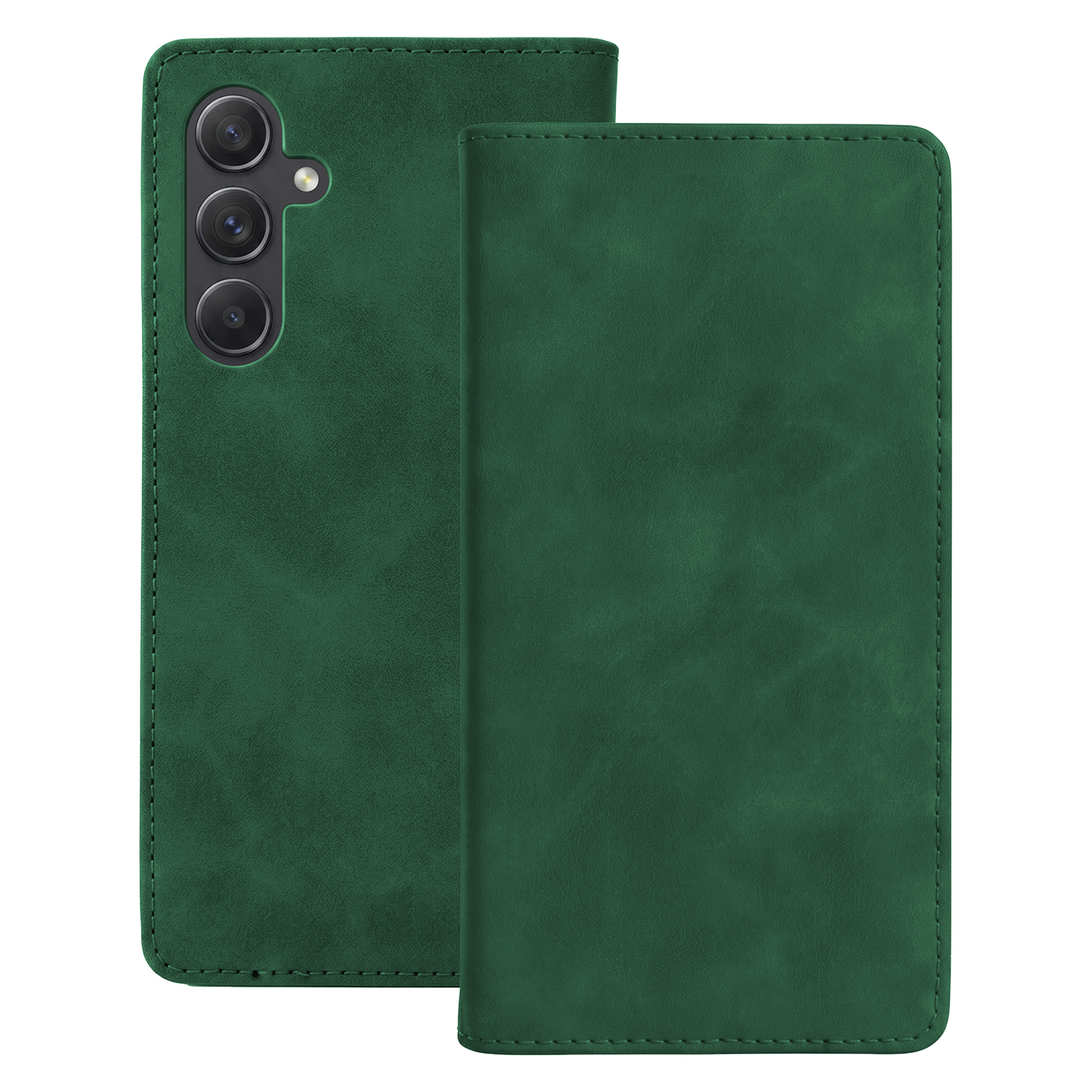 Smart Suede ümbris mudelile Samsung Galaxy A55 5G, roheline