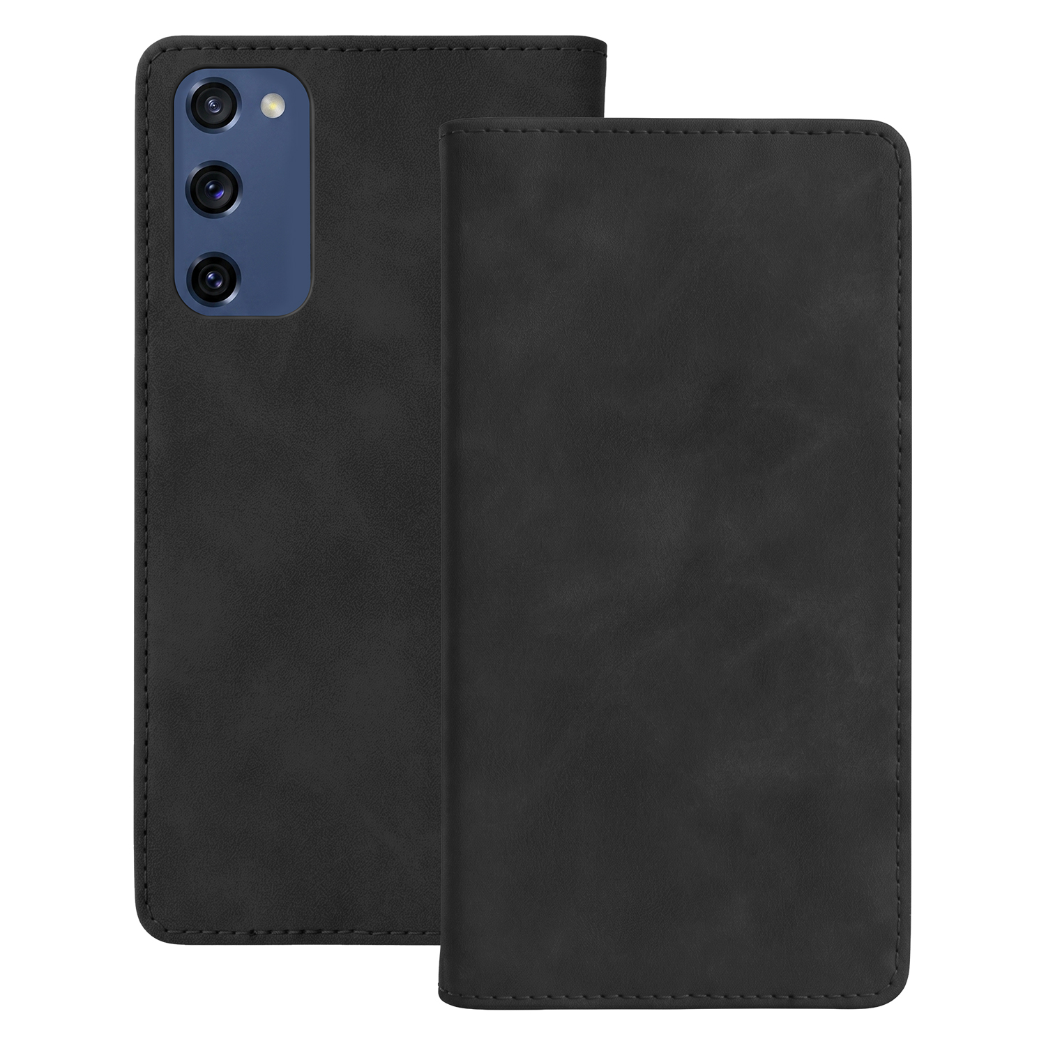 Smart Suede ümbris jaoks Samsung Galaxy S20 FE / S20 Lite / S20 FE 5G must