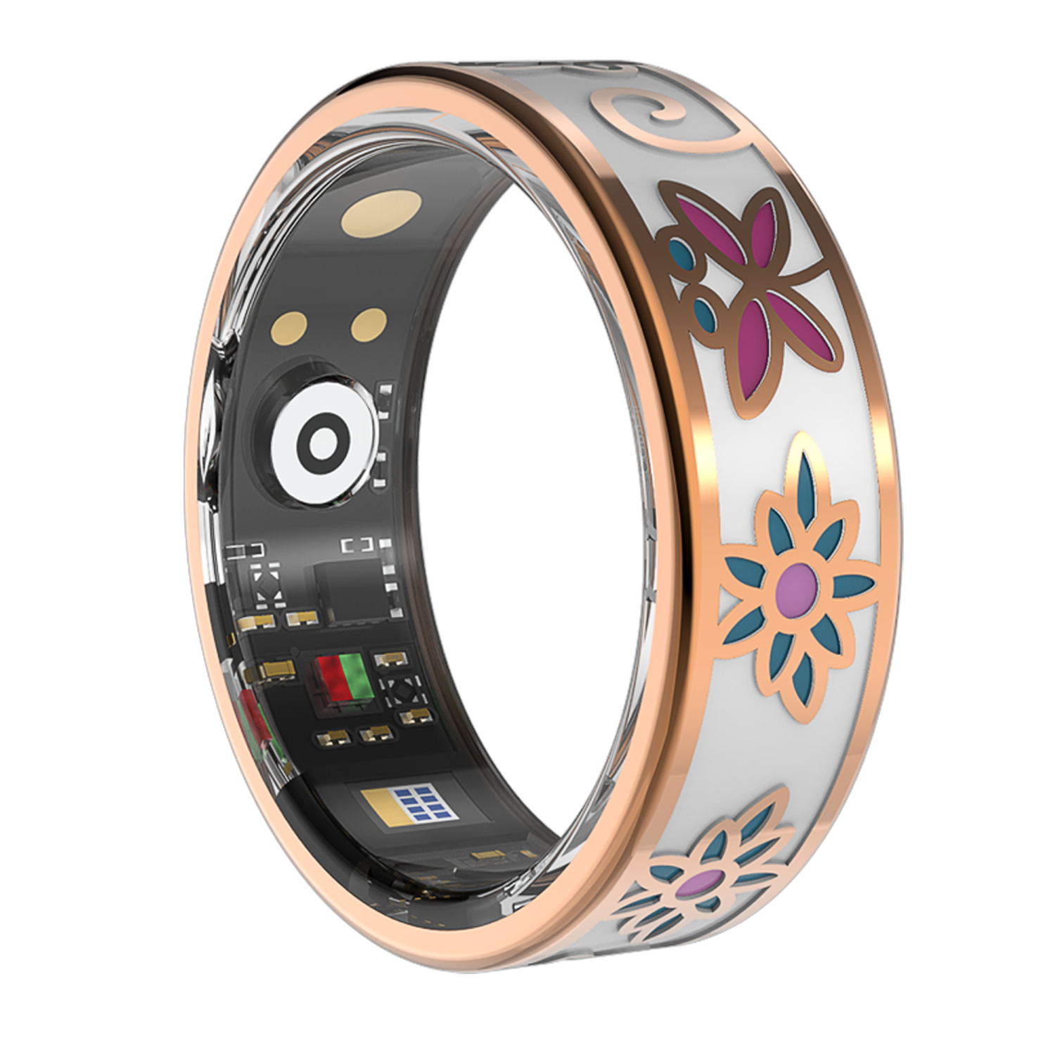 Forever Smartring Botanical SR-101 roosa kuld suurus 8