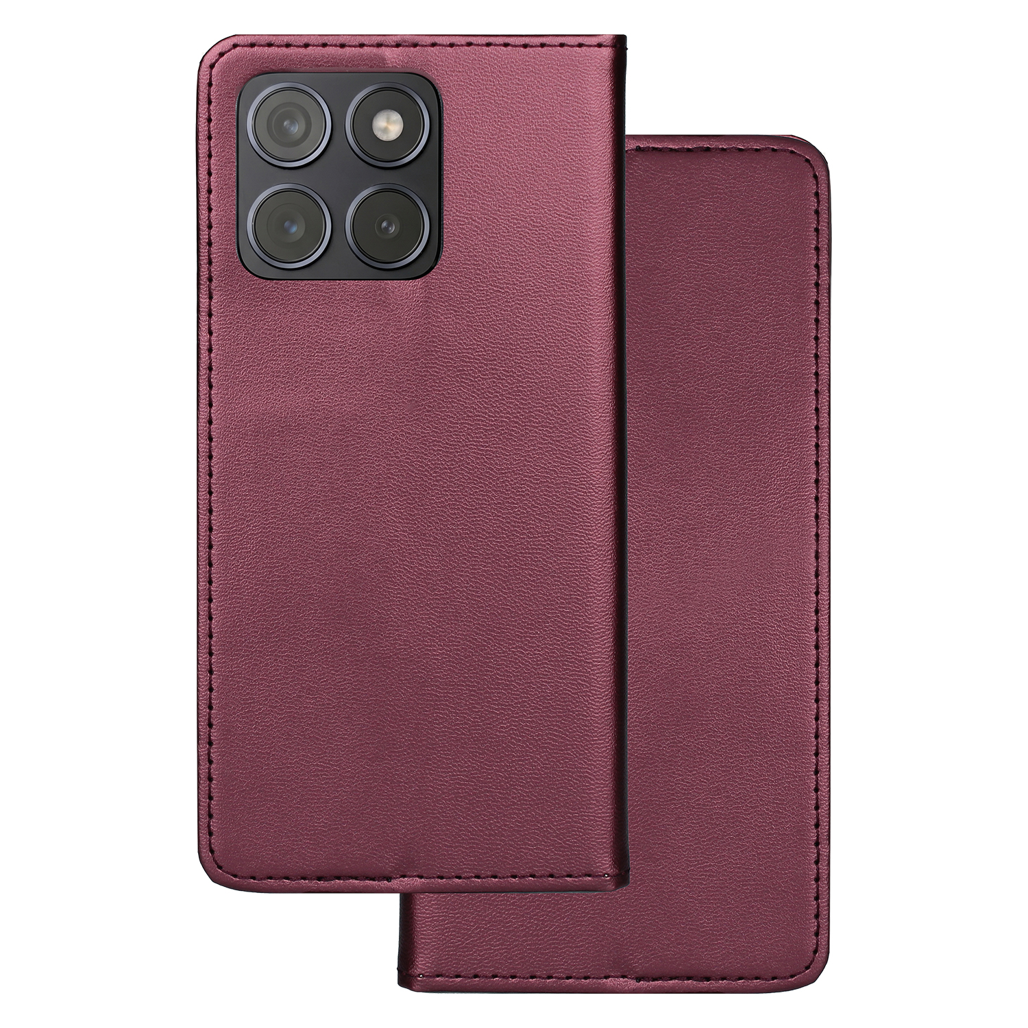 Smart Magnetic ümbris Motorola Edge 70 Fusion jaoks burgundpunane