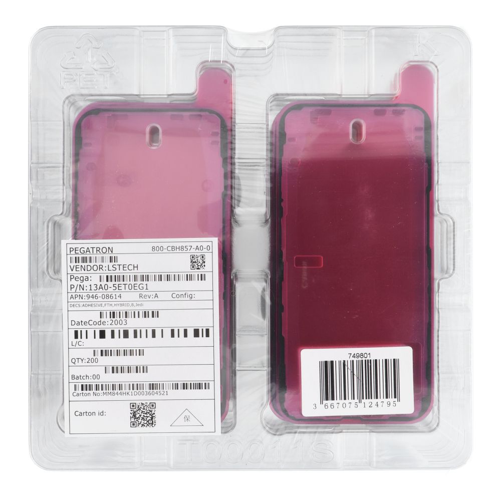 ServicePacki kleepfooliumi ekraan kaitse iPhone 13-le (200-tükiline pakk)