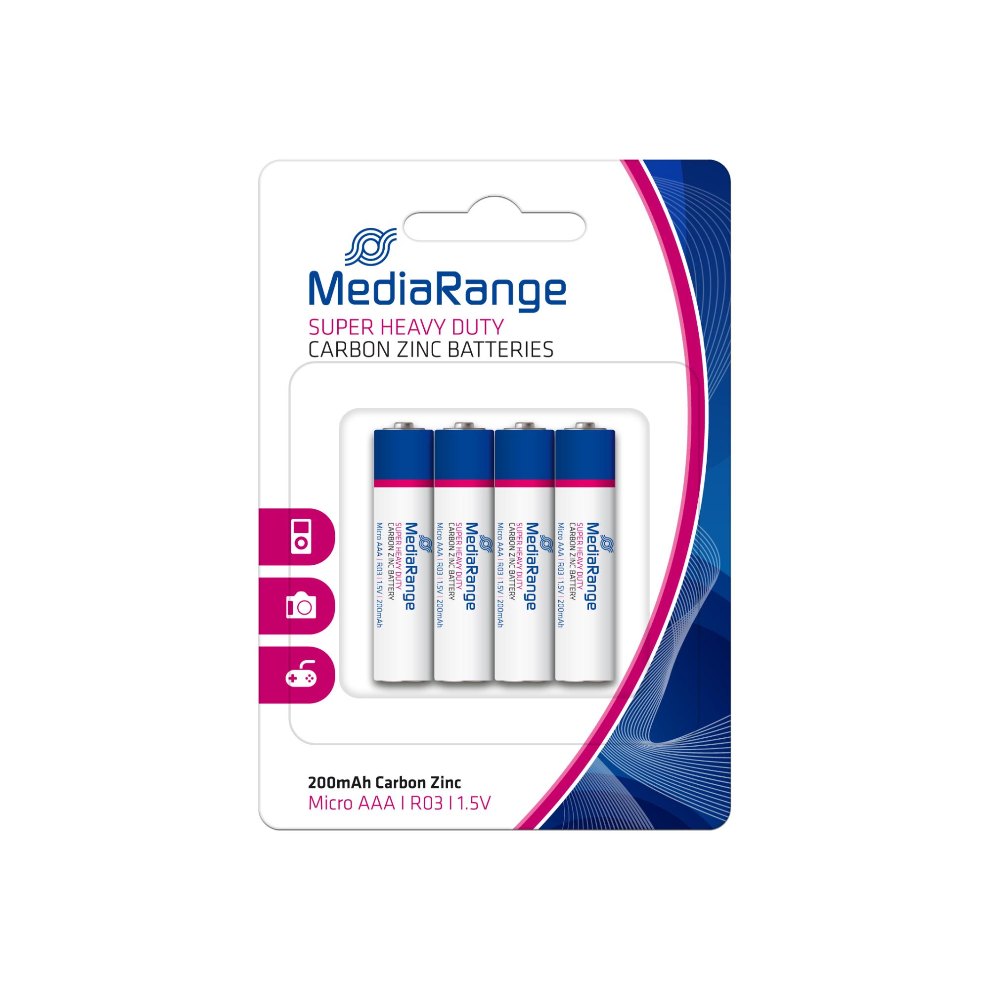 Aku CARBON-ZINC AAA 1.5V/4tk MRBAT141 MEDIARANGE