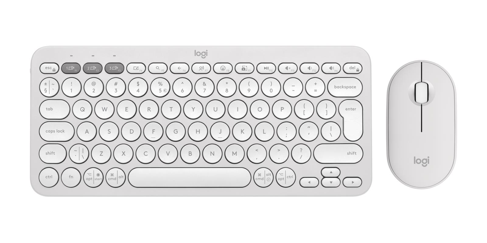 Logitech klaviatuur + hiir Pebble 2 valge 920-012240