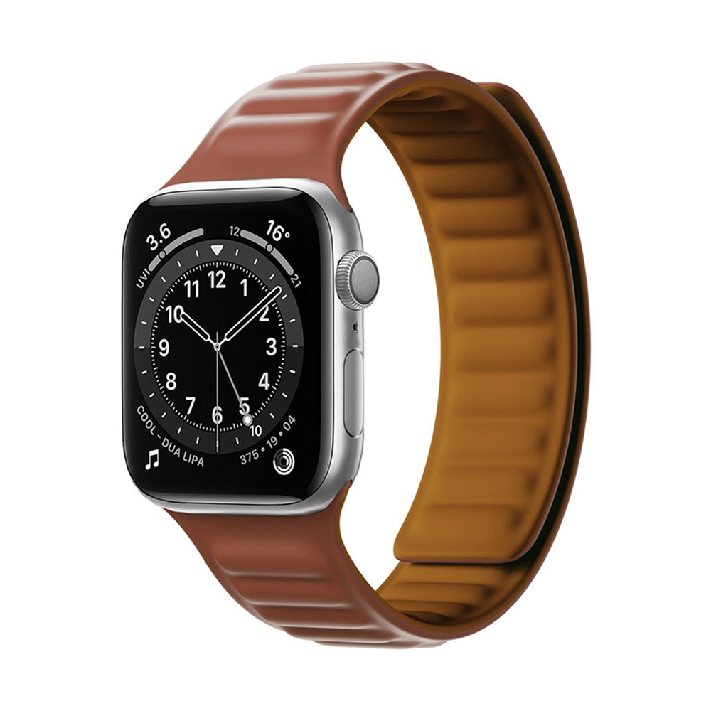 Magnetic Strap Магнитный ремешок браслет для Apple Watch 38/40mm - коричневый