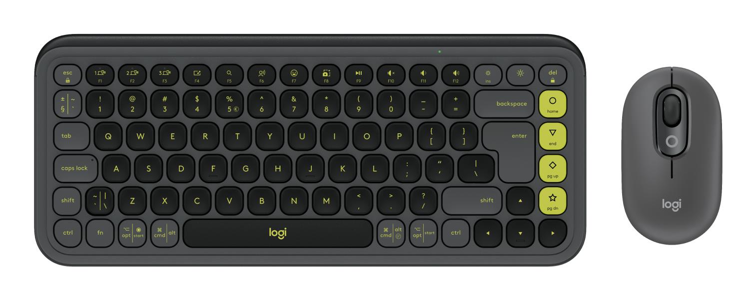 Logitech klaviatuur + hiir Pop Icon GR roheline 920-013140