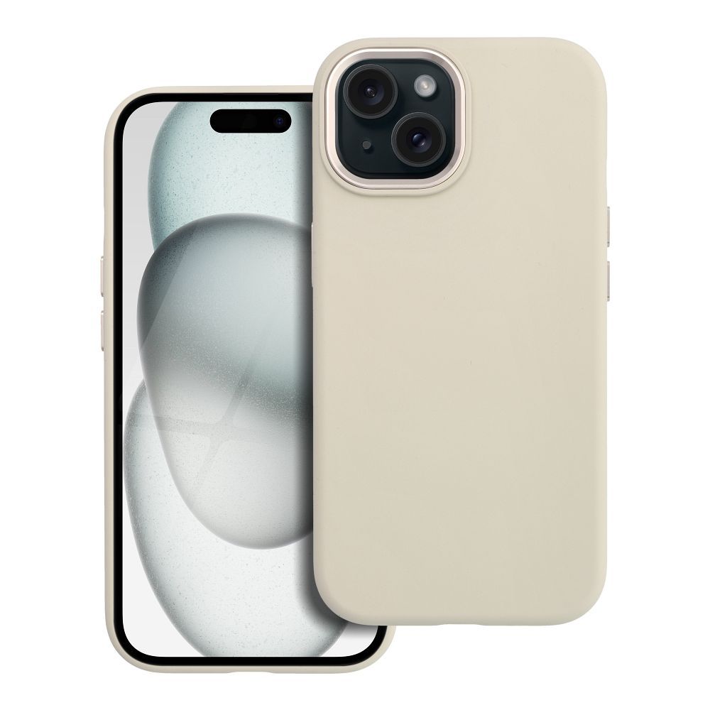 Ümbris jaoks iPhone 15 Forcell F-Protect Raam Premium ühilduv koos Magsafe antique valge