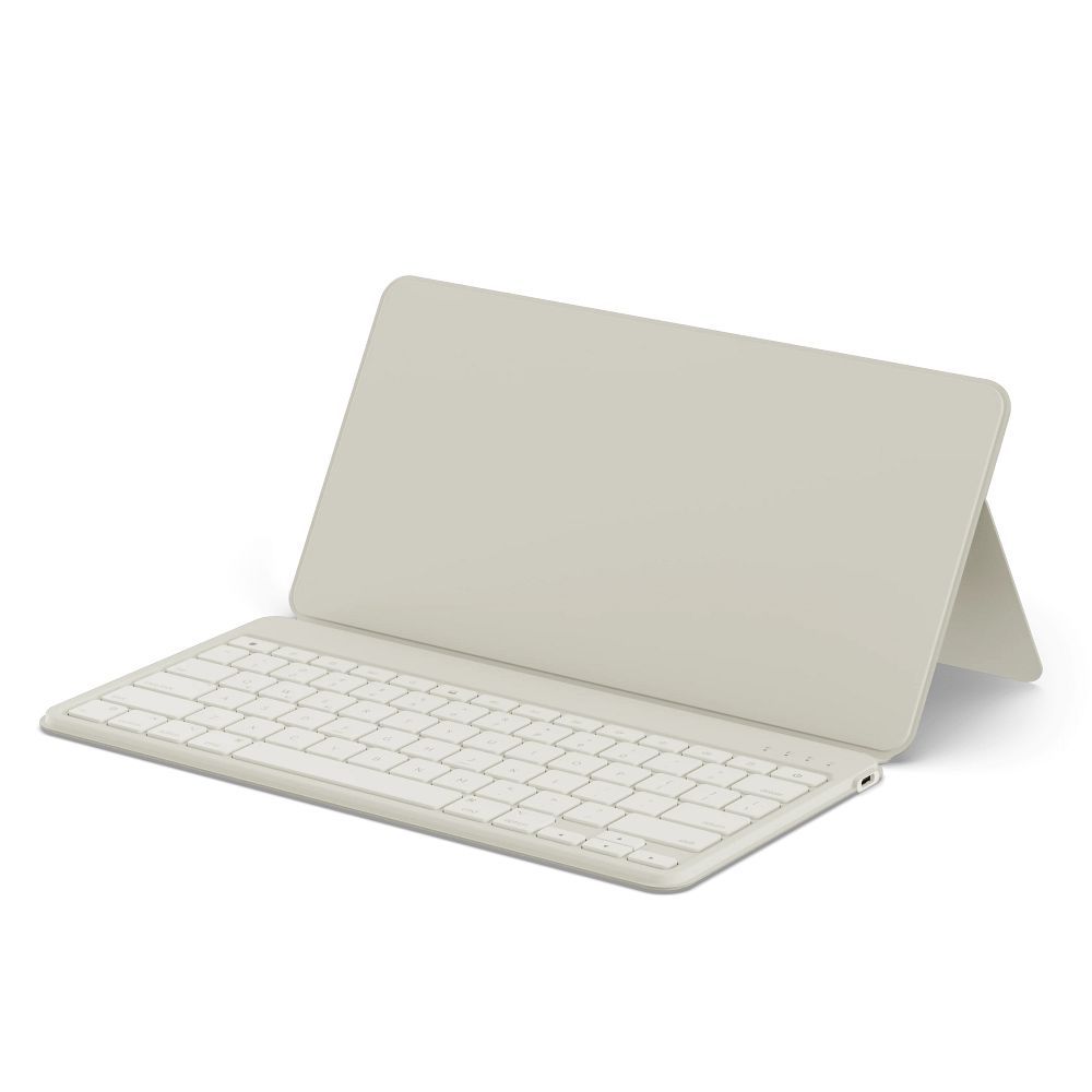 Беспроводная клавиатура с подставкой для смартфона/планшета QWERTY Satechi Onthego песочный