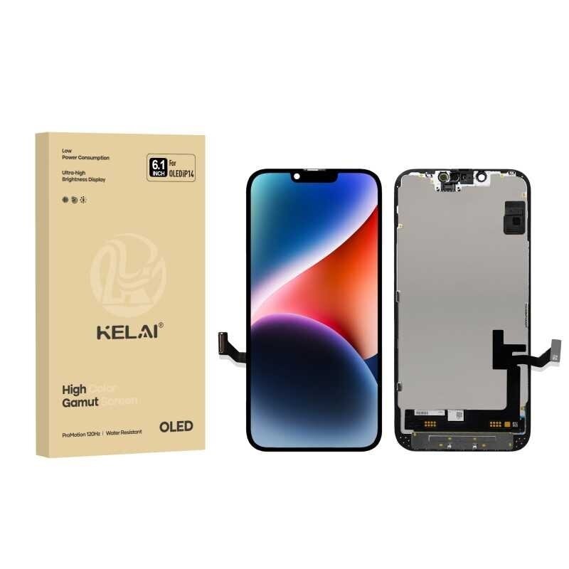 Ekranas Apple iPhone 14 su lietimui jautriu stikliuku KELAI OEM Soft OLED (Removable IC)