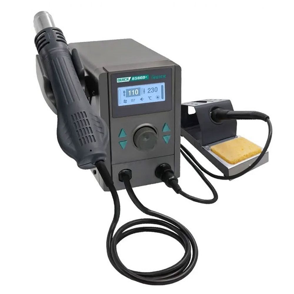 Микропаяльная станция QUICK 8586D+ «2 в 1»