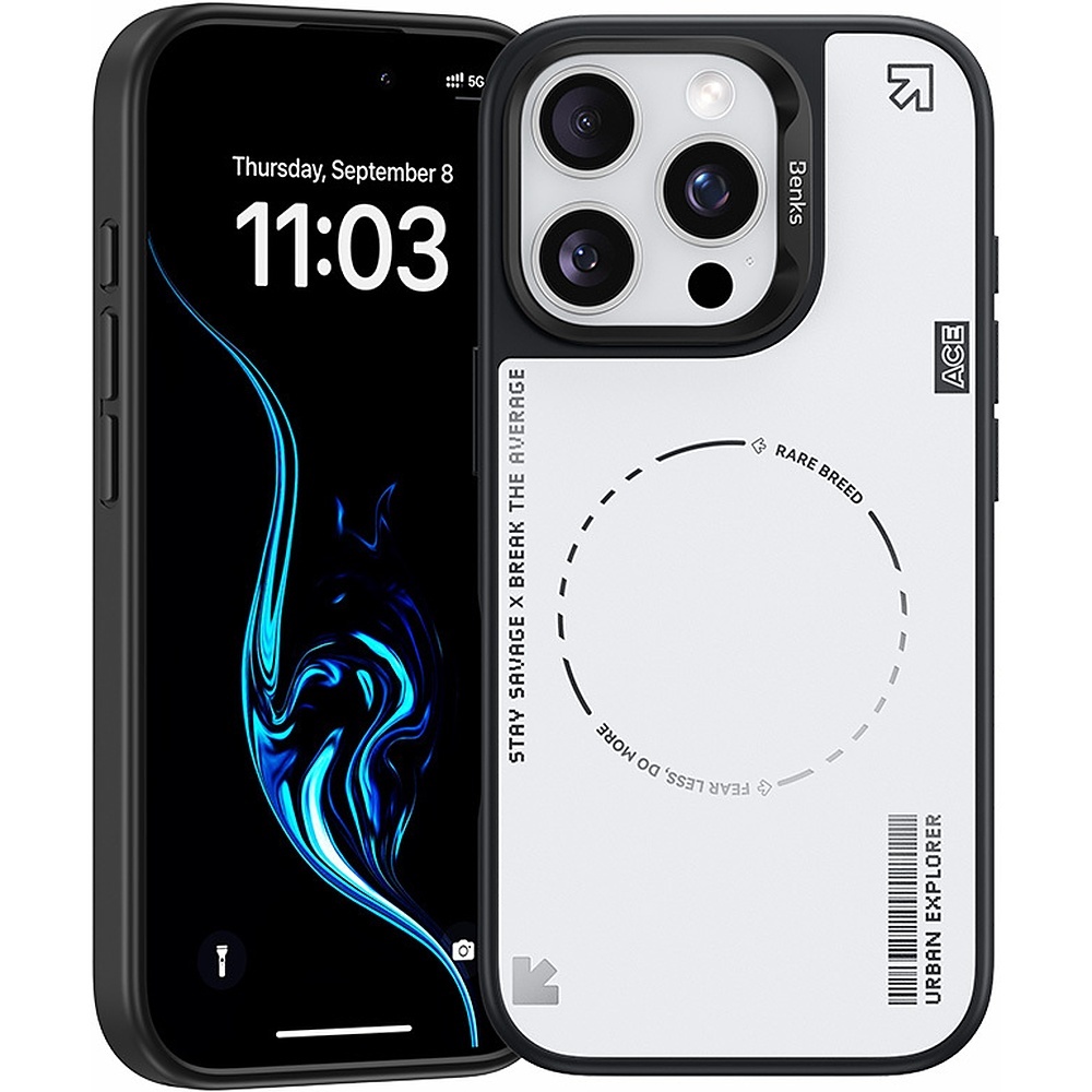 Benks Dynamic Minimalist Ümbris jaoks Iphone 16 Pro Max valge