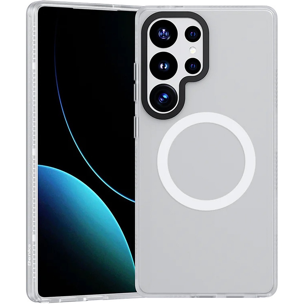 Benks Magnetic Lucid Armor Ümbris (0045) jaoks Samsung Galaxy S25 Plus Ultra valge