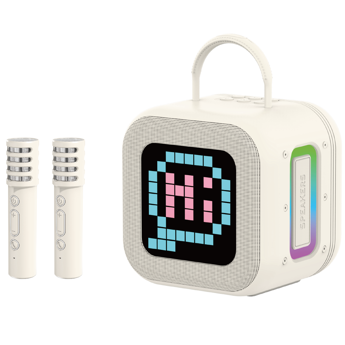 Blavec портативная Bluetooth колонка WS-09 Karaoke Fun - 10W с 2 микрофонами и дисплеем (WS09-2MBE) бежевый