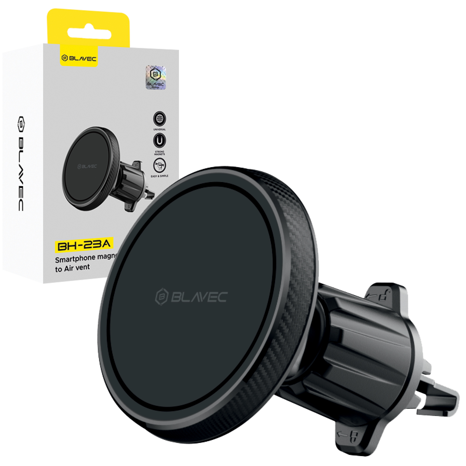 Blavec Car Holder BH-23A magnetic to air vent  (BH23-MAVA) black