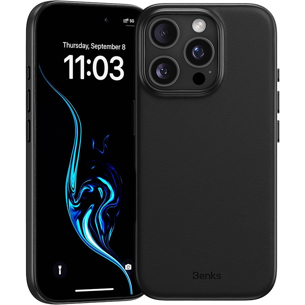 Benks Magnetic Vita Pro силиконовый Чехол для Iphone 16 Pro чёрный