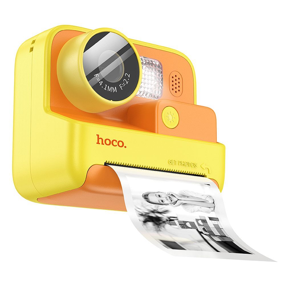 Digitaalne lastekaamera printeriga Hoco 1MP 2,0" HD Ready DV200 kollane