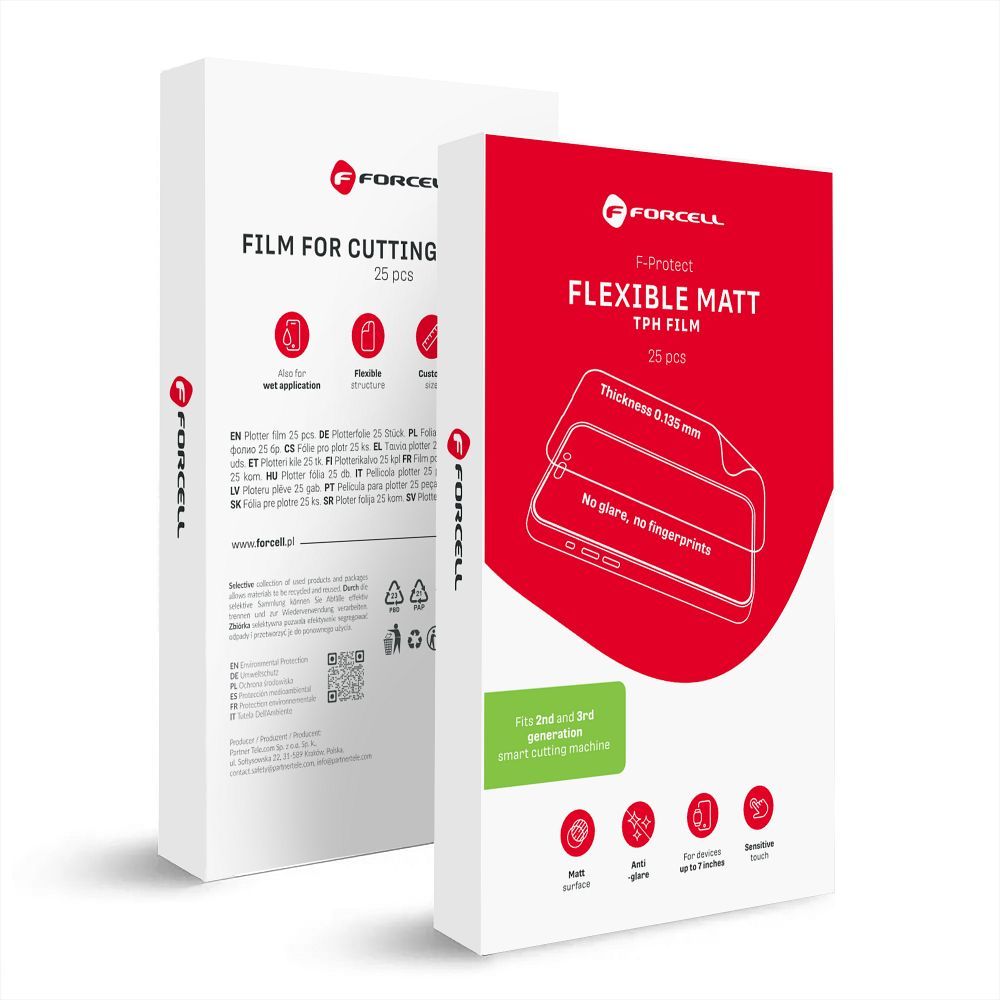 Kile lõikamismasinale 2. ja 3. põlvkonna Forcell F-Protect Flexible MATT 196 x 125 mm 25 tk