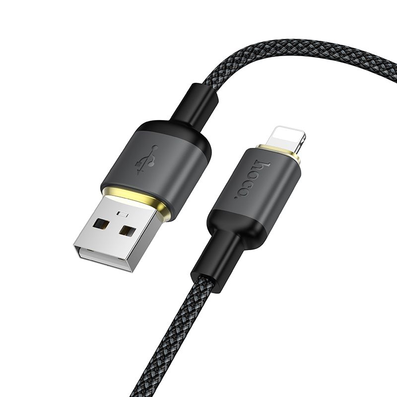 Cable USB A to Lightning Hoco 2,4A 1 m X128 Benefit black