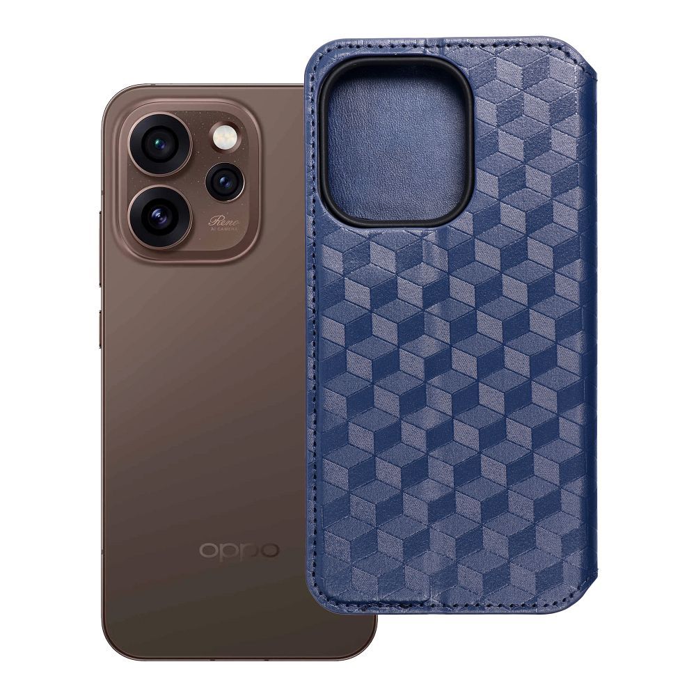Klappümbris Oppo Reno 15 Pro 5G Cubic Book, sinine