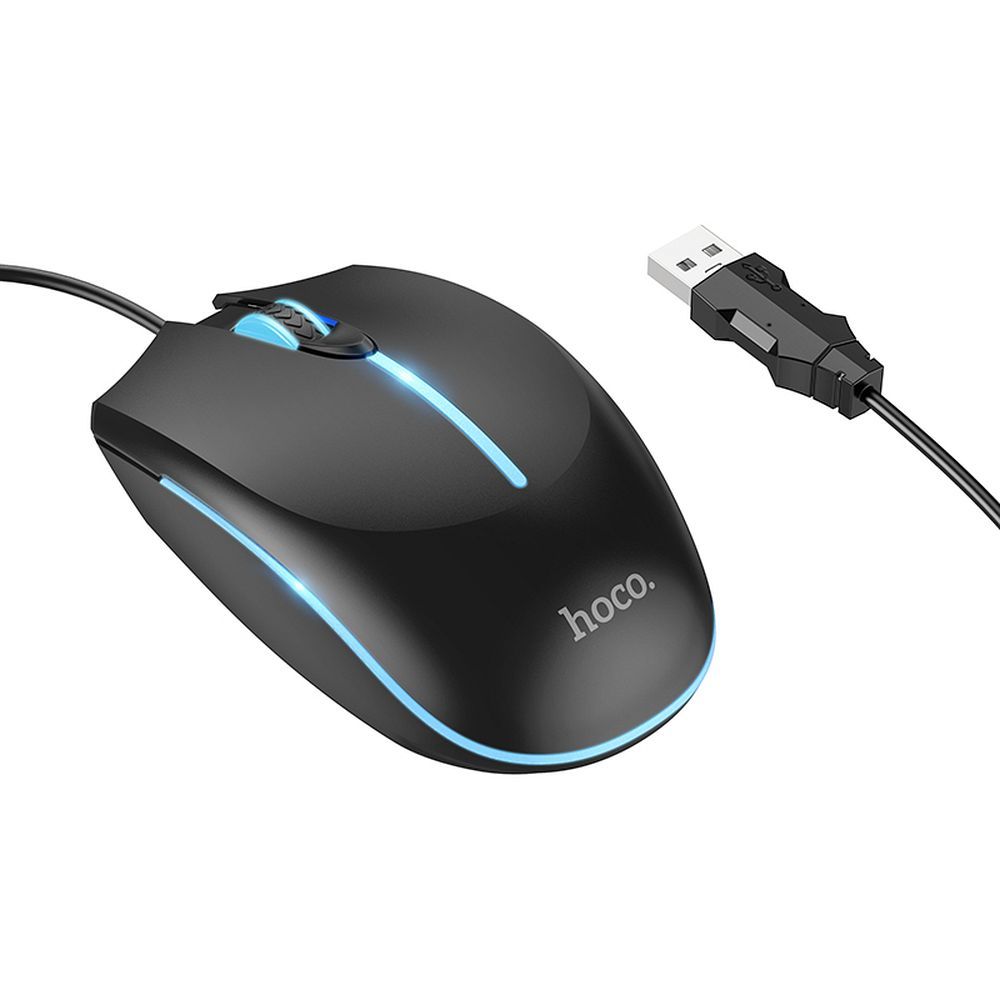 Juhtmega mänguhiir Hoco USB A 2400 dpi GM37 must