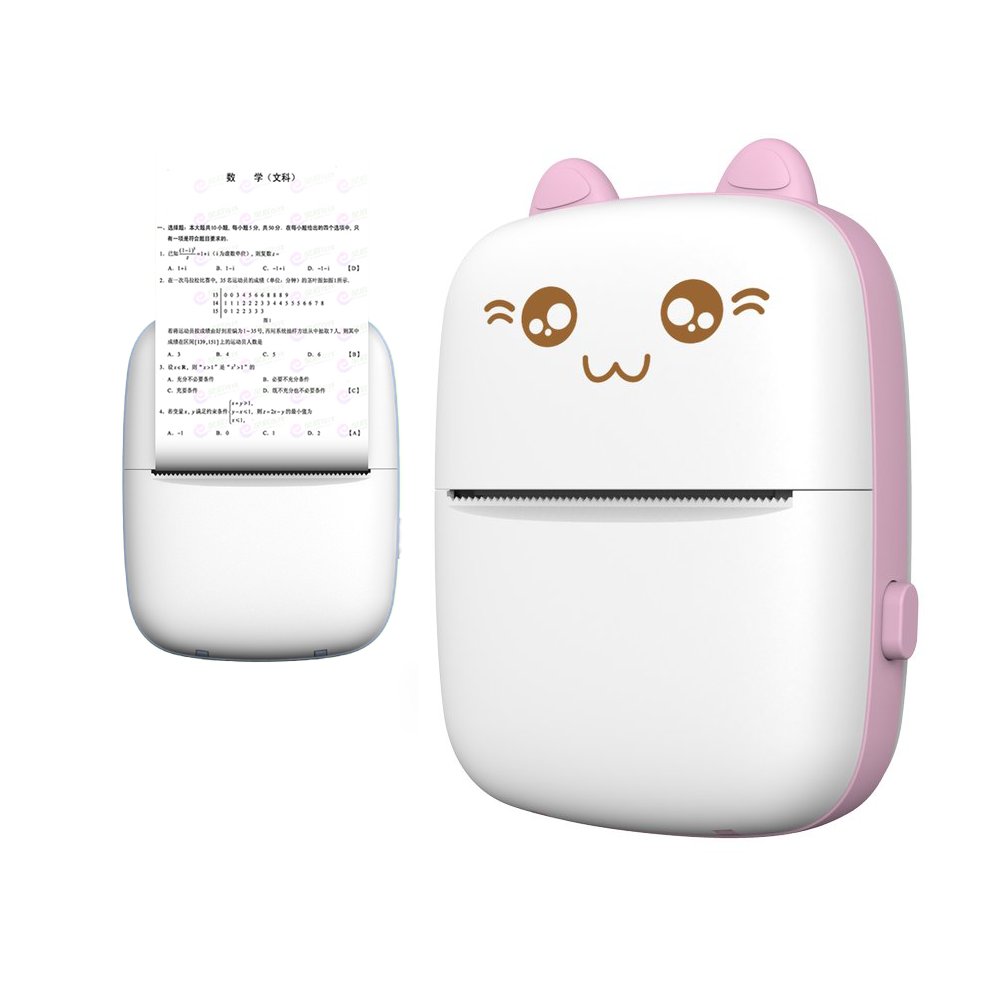 HURC9 Bluetooth Mini Kitty termoprinter rakendusega - roosa