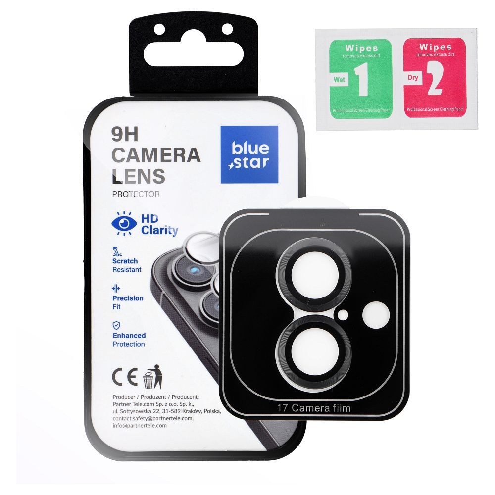 Kaamera objektiivi kaitse BLUE STAR Easy Install IPHONE 17, must