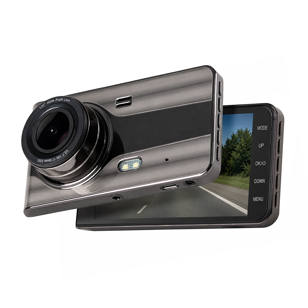DVR979G Full HD G-sensor LCD auto videoregistraator tagurduskaameraga - beež