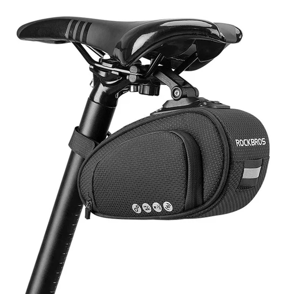 Rockbros C40 sadulaalune jalgrattakott - must