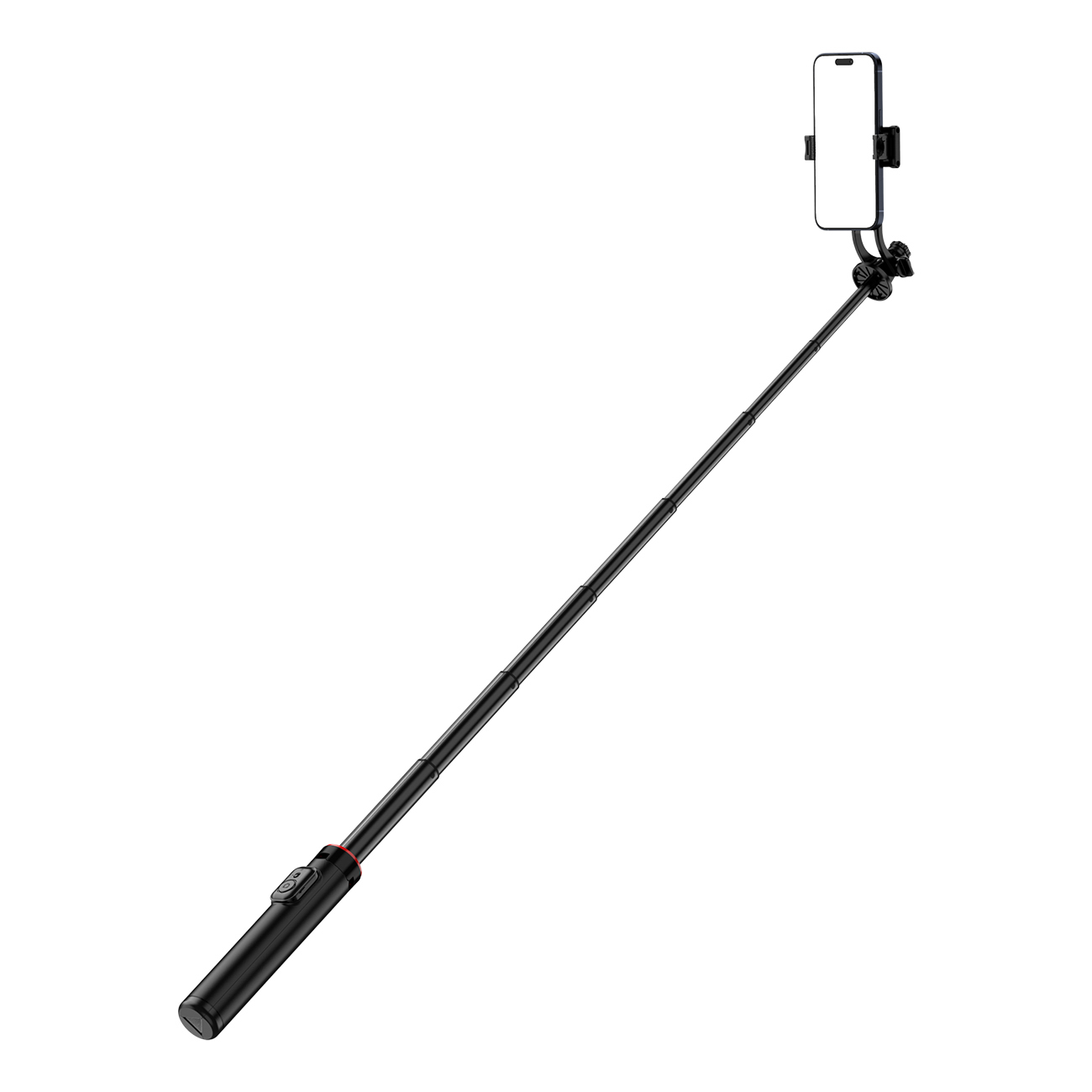 Selfipulk WC1Y2S 1.3m alumiiniumisulamist teleskoopstatiiv telefonihoidikuga - must