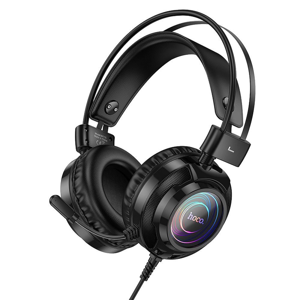 HOCO wire kõrvaklapid USB A + Jack 3,5 mm with microphone gaming W110 2 m must
