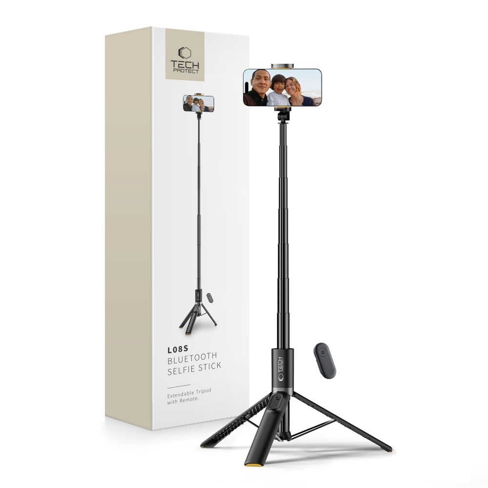 TECH-PROTECT L08S BLUETOOTH SELFIE KEPP STATIIVIGA MUST