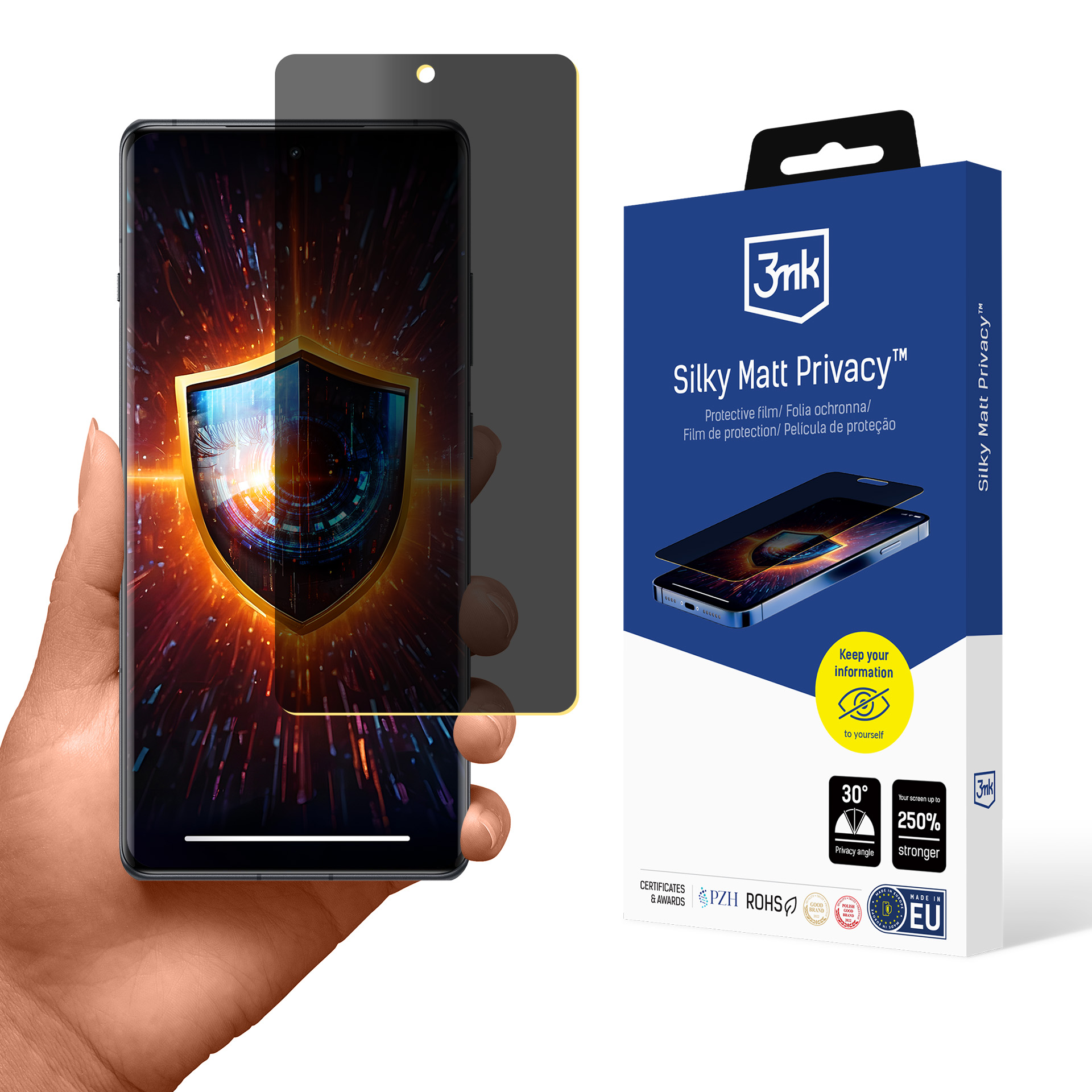 3mk Silky Matt Privacy матовое защитное стекло для приватности OnePlus 12R