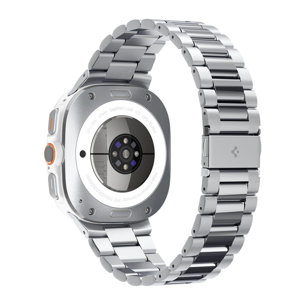 Spigen Modern Fit Band metallrihm Samsung Galaxy Watch Ultra 47 mm kellale, hõbedane