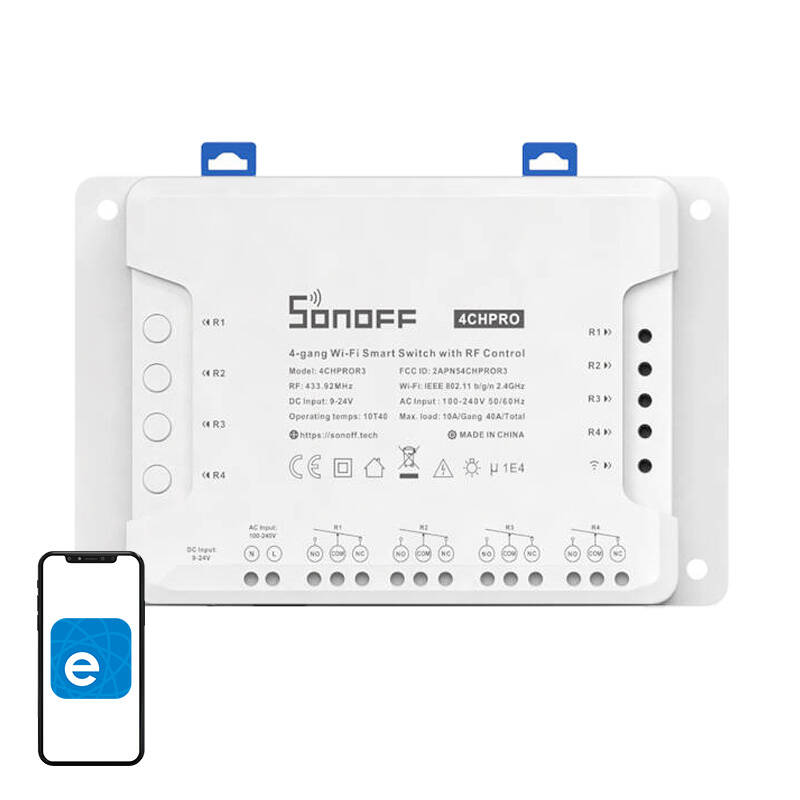 SONOFF Smart 4-Channel Switch Wi-Fi with RF433MHz Control