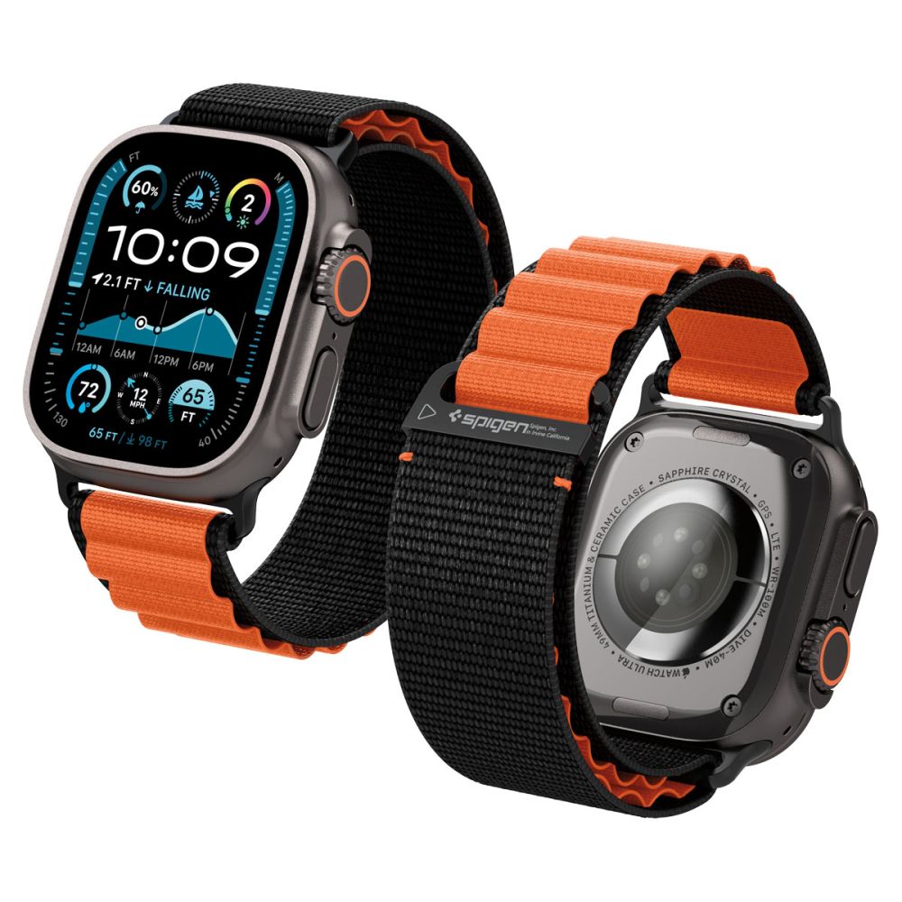 SPIGEN WBF1 rihm APPLE WATCH 6 / 7 / 8 / 9 / 10 / SE / ULTRA 1 / 2 (44 / 45 / 46 / 49 MM) must/oranž