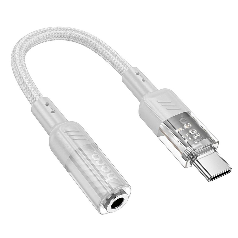 adapter AUX USB C do Jack 3,5 mm Hoco 0,15 m LS37 transparentny hall