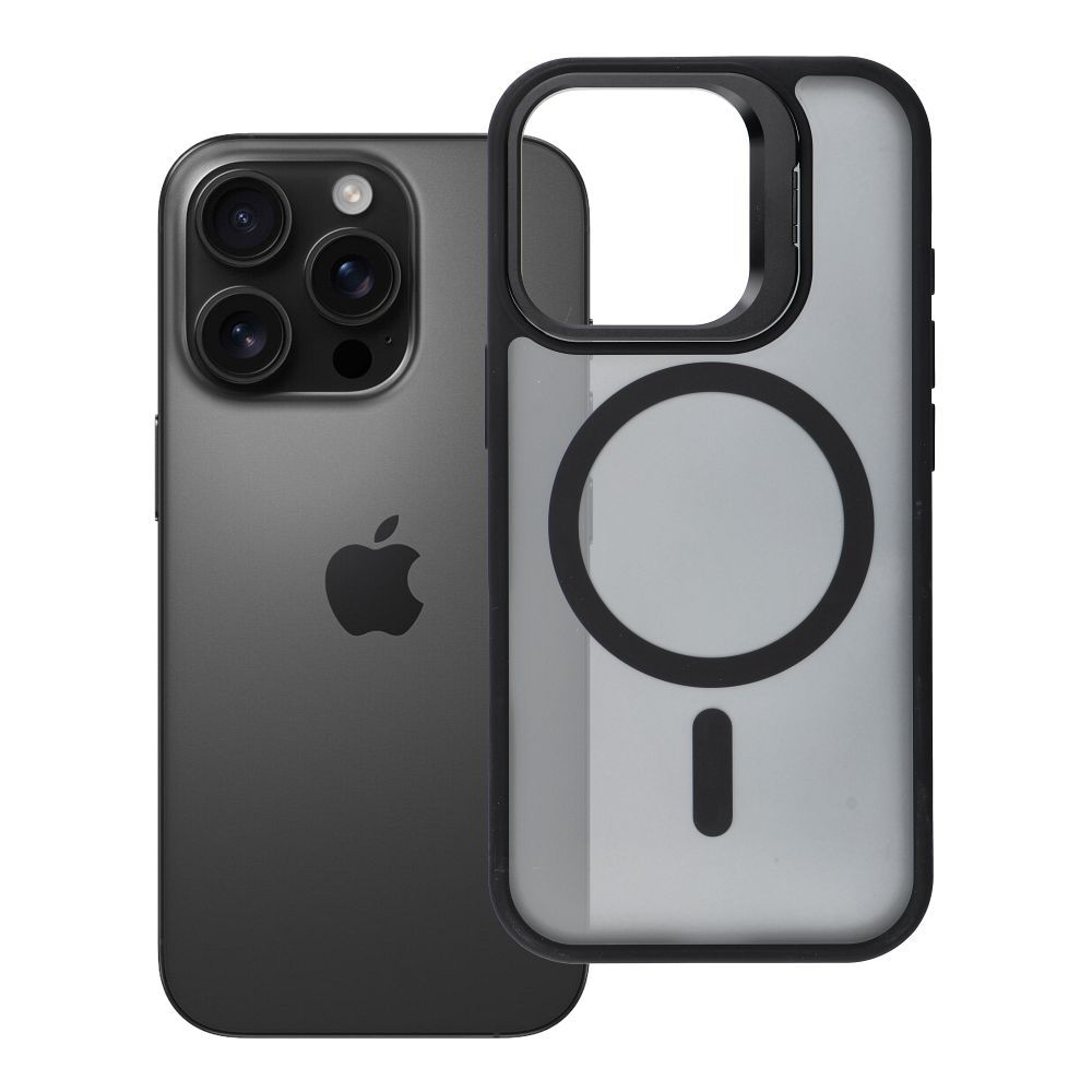 Case for iPhone 16 PRO Forcell F-Protect Shadow Stand Premium compatible with MagSafe black