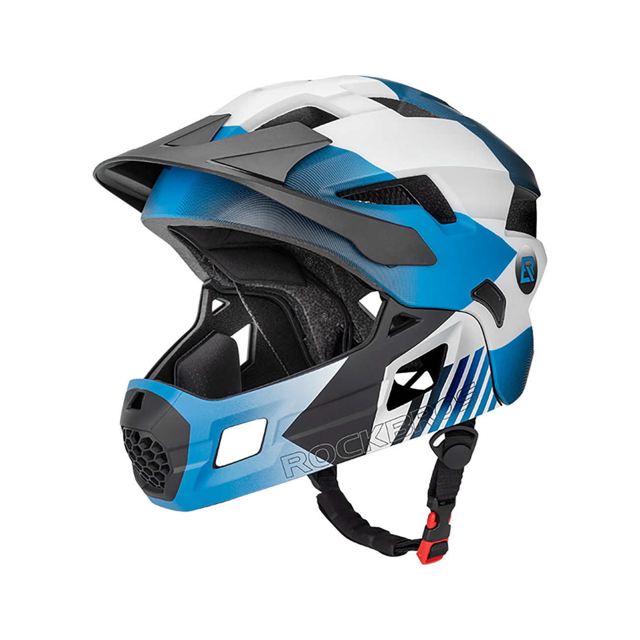 Rockbros TS-61 10110061001 laste jalgrattakiiver eemaldatava lõuakaitsega, suurus S (48-52) - sinine
