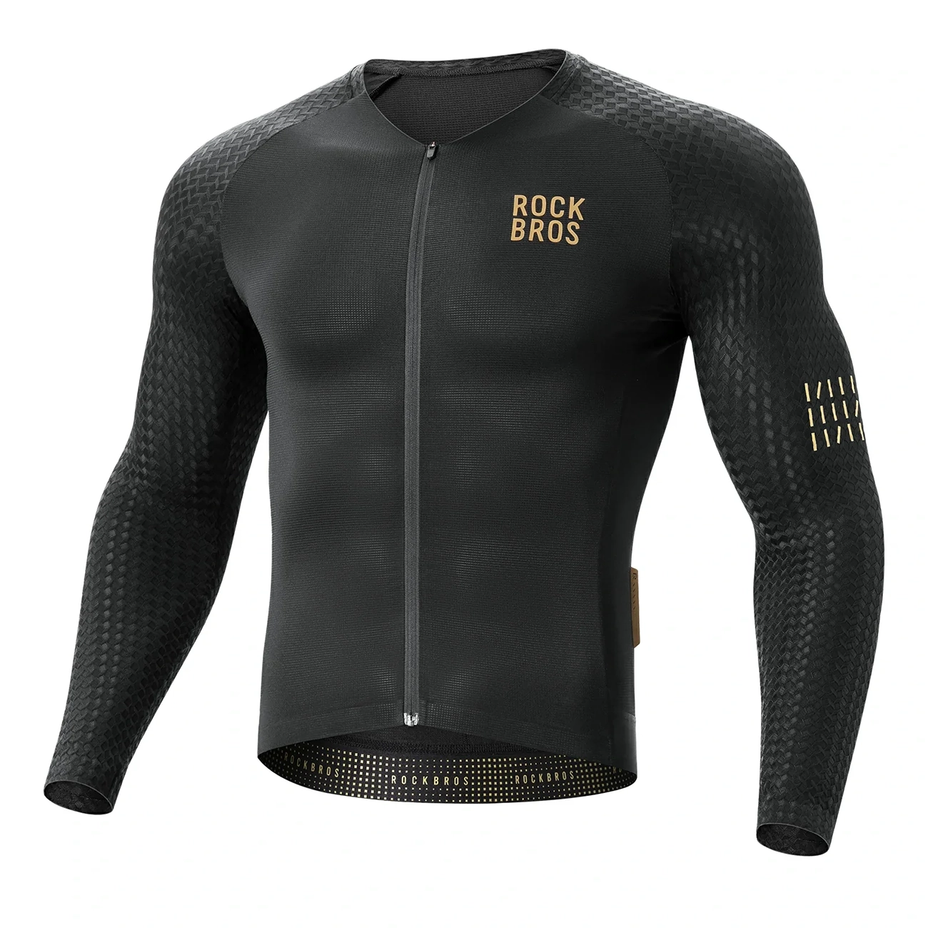 Rockbros YDCX008 Diamond Long Sleeve Cycling Jersey Size XXXL - Black