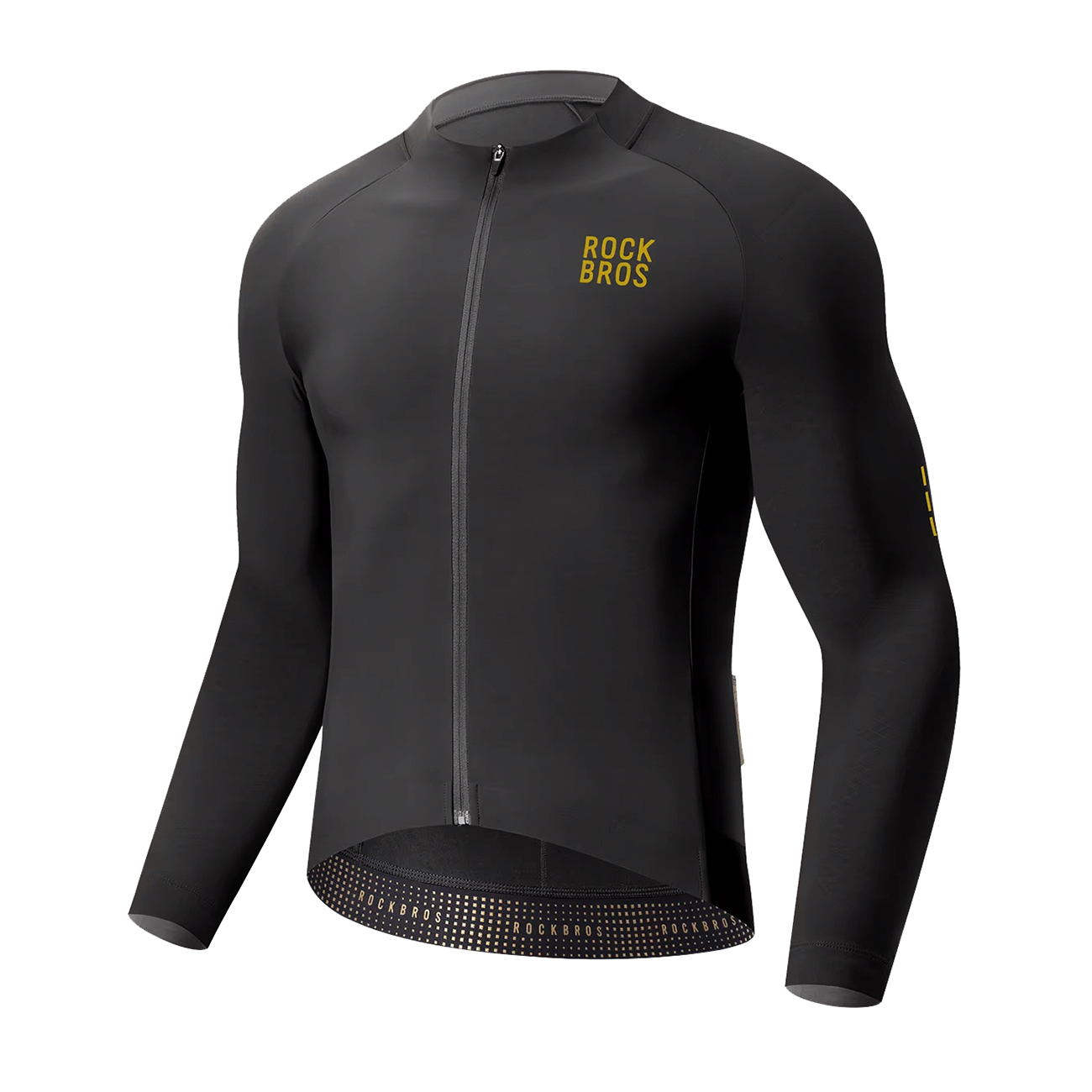 Rockbros YDWT020 Diamond Spring/Autumn/Winter Cycling Jersey Size XL - Black