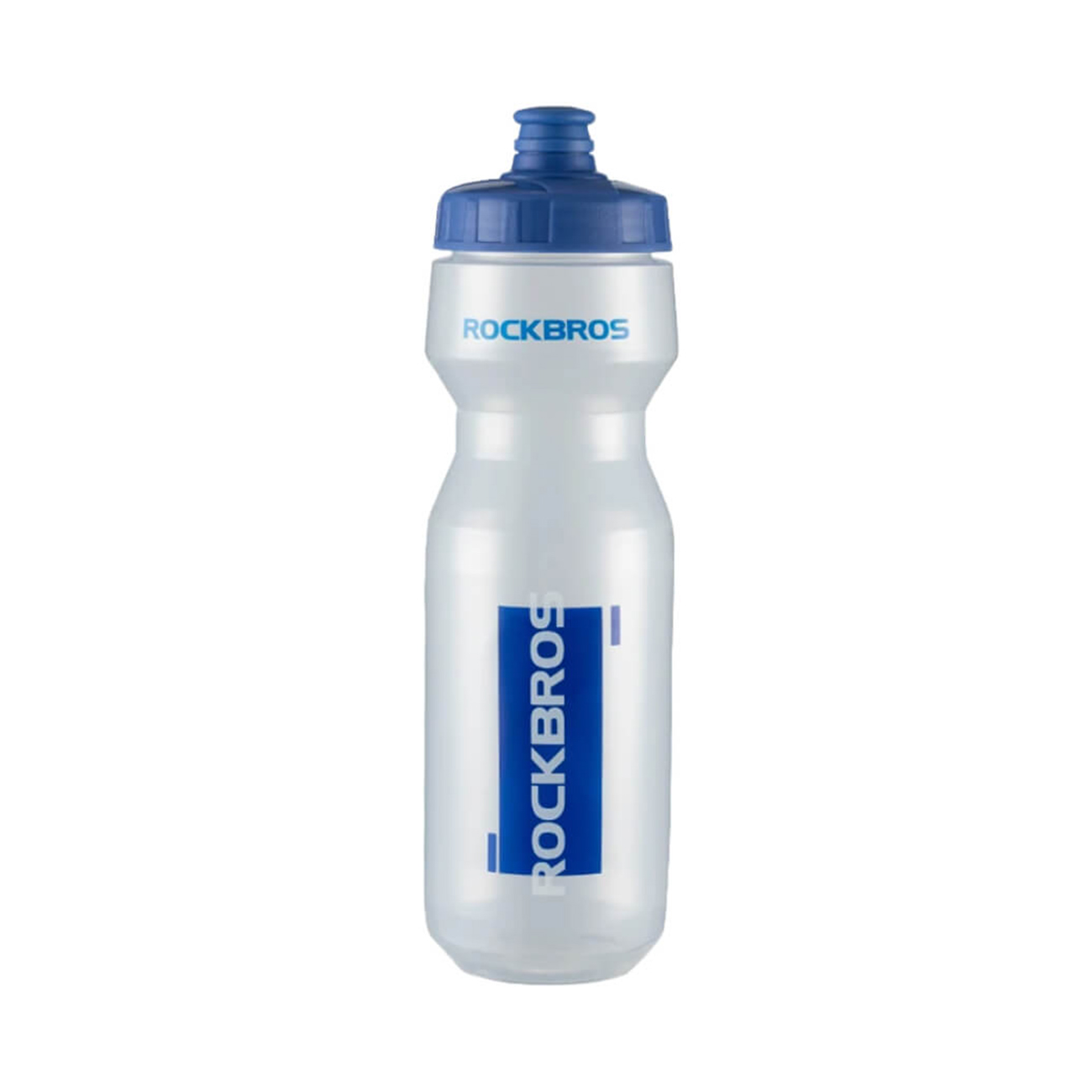Rockbros 750 ml rattapudel - läbipaistev sinise huulikuga